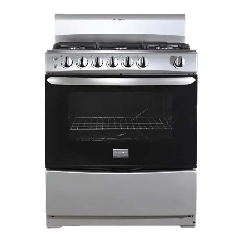 Frigidaire cocina de gas 30" 6 quemadores silver FKGH30C3MDQG