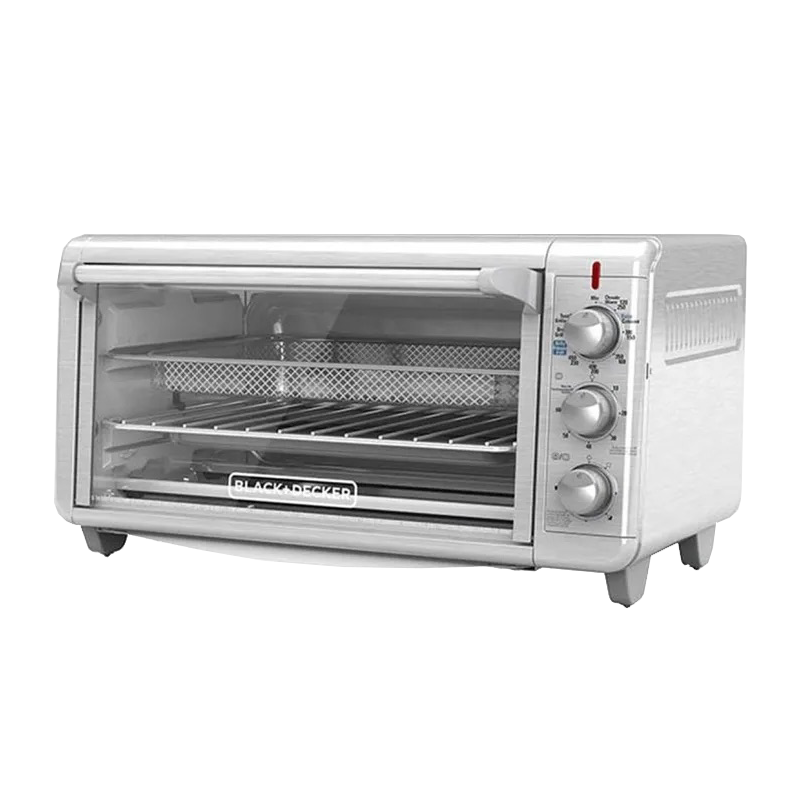 Black + Decker Horno Tostador con Freidora de Aire 8 rebanadas inox TO3265xSS-LA