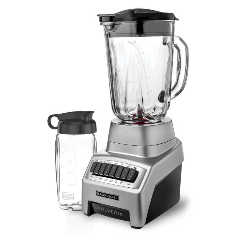 Black + decker licuadora pulverix 12 veloc 700w plata +vaso personal BL1140MS
