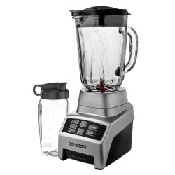 Black + Decker licuadora 3 veloc vridrio 1.5L 700w + vaso personal gris - BL1840MS