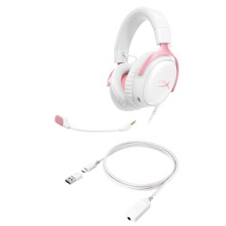 HP Auriculares HyperX Cloud III color blanco con rosado 9W1Q4AA