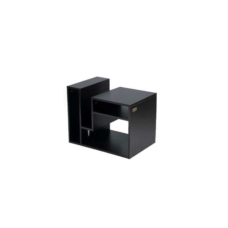 Kenneth Cole mesa auxiliar multifuncional colo negra W60 x H48 x D40 cm-KCWD2022056-B