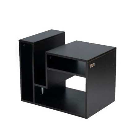 Kenneth Cole mesa auxiliar multifuncional colo negra W60 x H48 x D40 cm-KCWD2022056-B