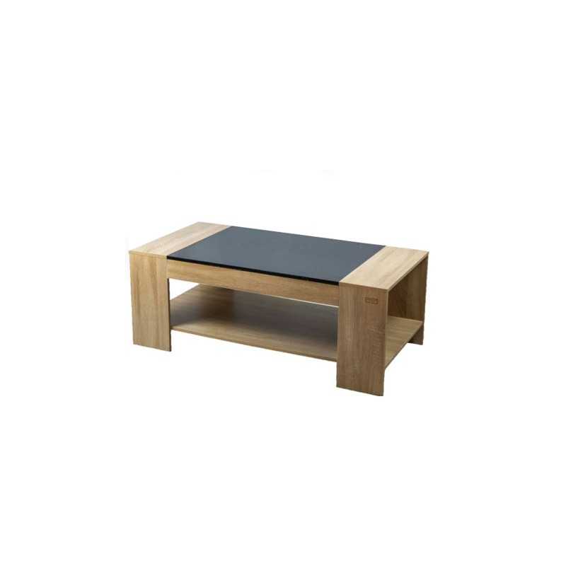 Kenneth Cole mesa de centro bicolor color roble W120 x H45 x D60 cm-KCWD2022058-O