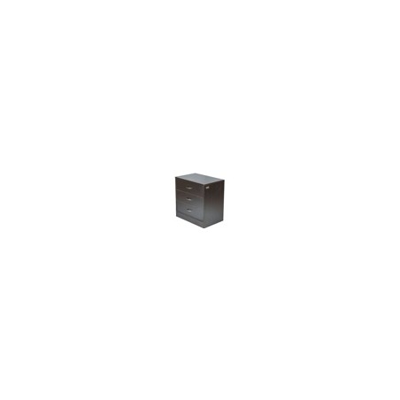 Kenneth Cole gavetero 3 niveles color negro-W60.5 x H61 x D40 cm-KCWD20220510-B