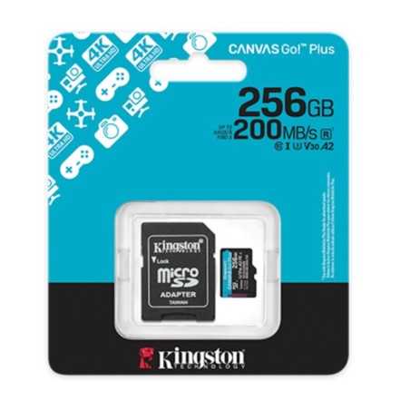 Kingston tarjeta de memoria flash micro SD canvas GO plus Gen 4 200MB/s A2 U3 V30 tarjeta con adaptador - SDCG4/256GB