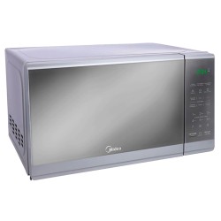 Midea Microondas 0.7 pies puerta con acabado espejo Gabinete Gris MMDF07S2MG