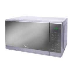 Midea Microondas 0.7 pies puerta con acabado espejo Gabinete Gris MMDF07S2MG