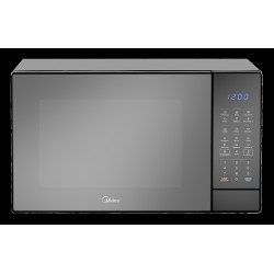 Midea microondas 1.4 pc puerta espejo gabinete negro MMDK14S2MB