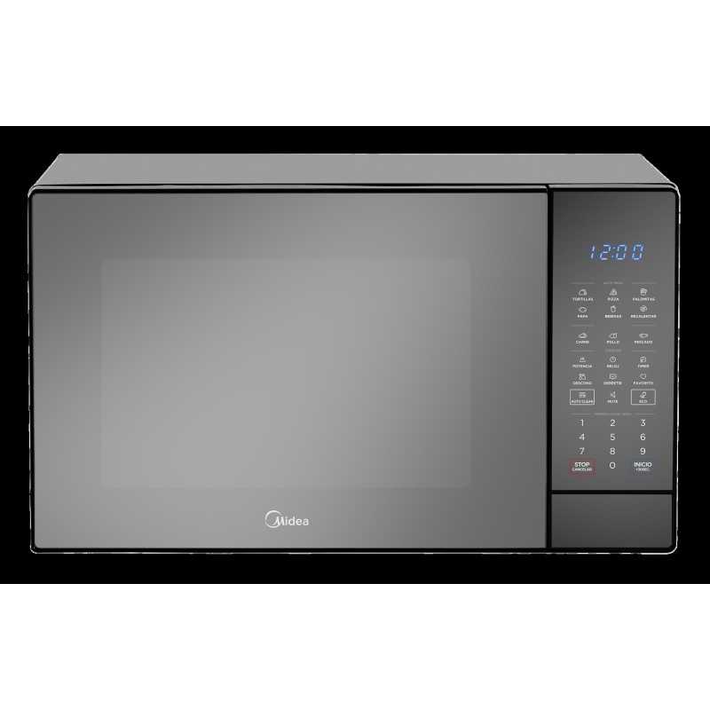 Midea microondas 1.4 pc puerta espejo gabinete negro MMDK14S2MB