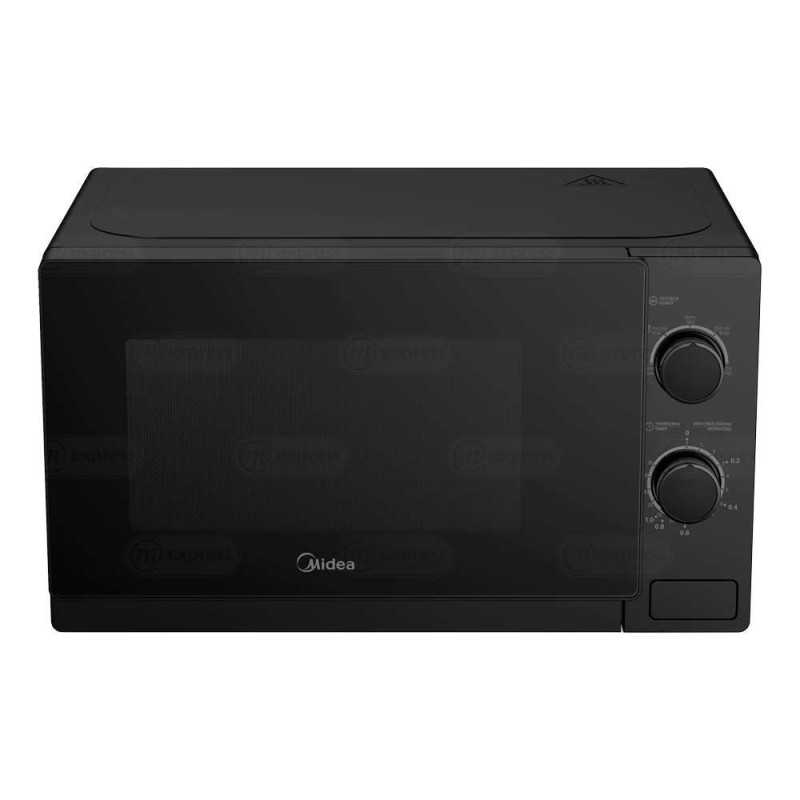 Midea Microondas 0.7 pies puerta negra Gabinete Negro MMDP07S2BM
