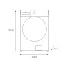 Midea Lavadora Carga frontal de 21 kg Plateado MH04W45/S-CA