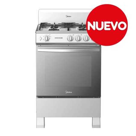 Midea Cocina De gas de 24" 4 quemadores Plateado MGS24FS1BIABG