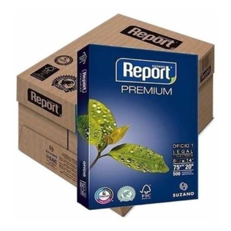 Report caja 10 und resma 8.5 x 11 500hjs 98% 75gr