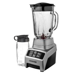 Black + Decker licuadora 3 veloc vridrio 1.5L 700w + vaso personal gris - BL1840MS
