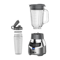 Black + Decker licuadora 3 veloc silenciosa vidrio 1.5L 900w digital inox + vaso personal - BL1300DG