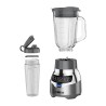 Black + Decker licuadora 3 veloc silenciosa vidrio 1.5L 900w digital inox + vaso personal - BL1300DG