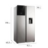 Frigidaire Refrigerador Side by Side de 19 pies Inverter con dispensador Plateado FRS19F3N5BI