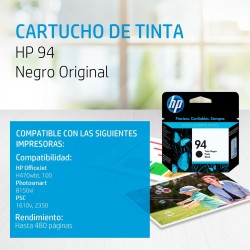 HP cartucho negro 450Pgs 94 C8765WL