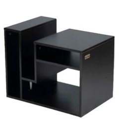 Kenneth Cole mesa auxiliar multifuncional colo negra W60 x H48 x D40 cm-KCWD2022056-B