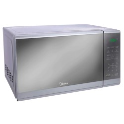 Midea Microondas 0.7 pies puerta con acabado espejo Gabinete Gris MMDF07S2MG