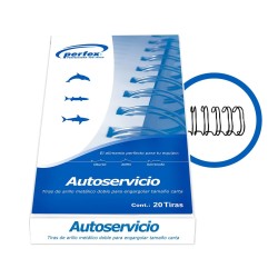 Perfex arillo metalico paso 3:1 tamaño carta 1/4 4 caja 135 unds