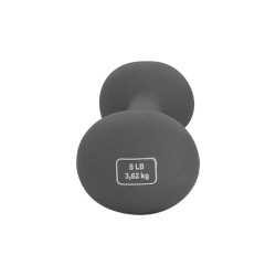 Stingray mancuerna metalica cubierta con neopreno color gris-SFMAN-8LB