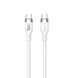 Targus cable de carga hyper USB-C 2.0 silicona 240W 3.3' blanco - HJ4001WHGL