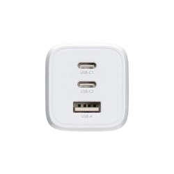 Targus cargador multi port GaN de pared 65W blanco - APA11606TT