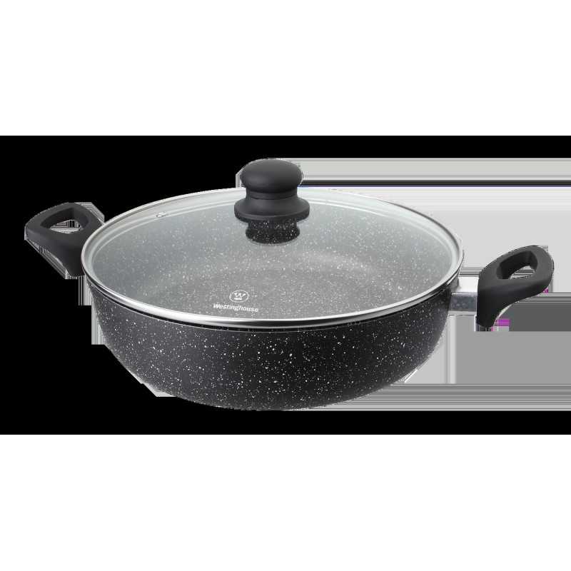 Westinghouse cacerola baja con tapa marmol negro 28 cm WCCC0009L28MBB