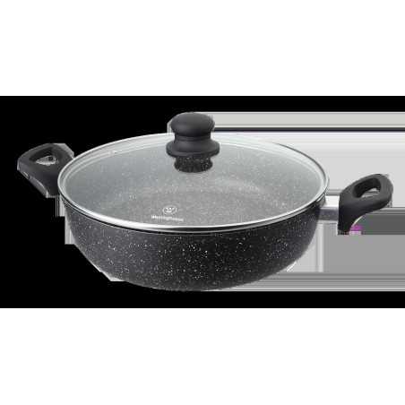 Westinghouse cacerola baja con tapa marmol negro 32 cm WCCC0009L32MBB