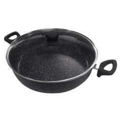 Westinghouse cacerola baja con tapa marmol negro 32 cm WCCC0009L32MBB