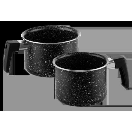 Westinghouse set de 2 ollas para leche marmol negro 12cm WCCS000902AMBB