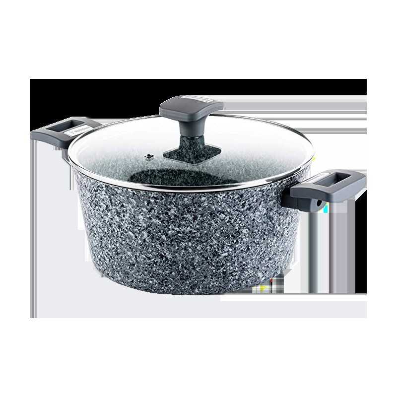 Westinghouse cacerola con tapa granito gris 24cm WCCC0070024GGY