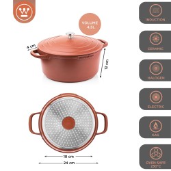 Westinghouse cacerola Performance terracota 28cm WCCC0095028OR