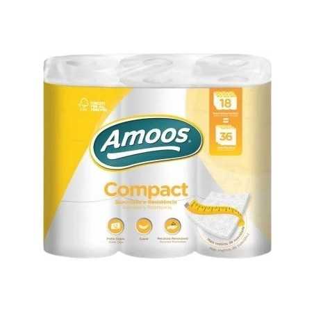 Amoos papel higienico compact doble hoja 266 H 12 rollos paq x 4 - H603212