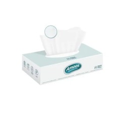 Amoos pañuelos faciales de papel desechable cosmetico 100 X 2 capas caja de 24unds- F622701
