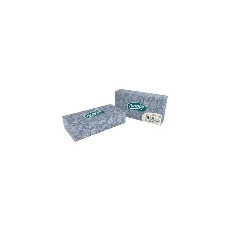 Amoos pañuelos faciales de papel desechable cosmetico 70 X 3 capas caja de 24unds- F622701