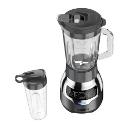 Black + Decker licuadora 3 veloc silenciosa vidrio 1.5L 900w digital inox + vaso personal - BL1300DG