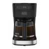 Black + Decker cafetera 12 tazas vortex programable filtro perman negro/plata - CM0322-0SDLA
