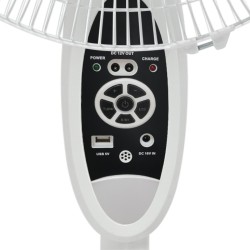 CHIQ Ventilador Pie Recargable 16" 9 vel temporizador puerto USB Luz Led - CQVF16RN0IT1W