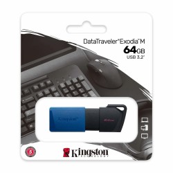 Kingston memoria exodia azul con negro 64GB usb 3.2 - DTXM/64GB
