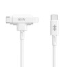 Targus cable de carga hyper 60W 2 en 1 USB-C en blanco - HJ4010WHGL