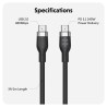 Targus cable de carga hyper USB-C 2.0 silicona 240W 3.3' negro - HJ4001BKGL
