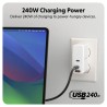 Targus cable de carga hyper USB-C 2.0 silicona 240W 3.3' negro - HJ4001BKGL