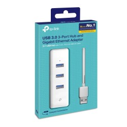 TP-link adaptador USB 3.0 3-Port Hub & gigabit ethernet 2en 1 USB - UE330
