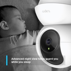 TP Link camara de seguridad con doble lente y movimiento panoramico/inclinacion para interiores y ex