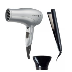 Remington combo secador + plancha de cabello titaniun - S4A500-D3019-F