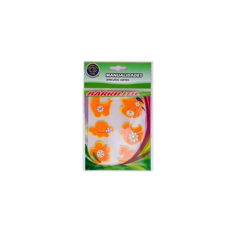 Barrilito calcomania animal fs010 6pc/set