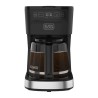 Black + Decker cafetera 12 tazas vortex programable filtro perman negro/plata - CM0322-0SDLA